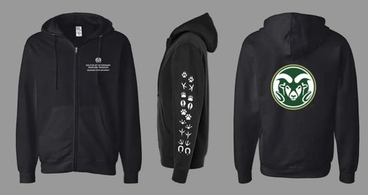 PREORDER NEW Full Zip with Pawprints - DVM Logo