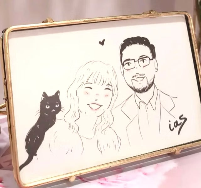 5 x 7 Hand Drawn Custom Portrait