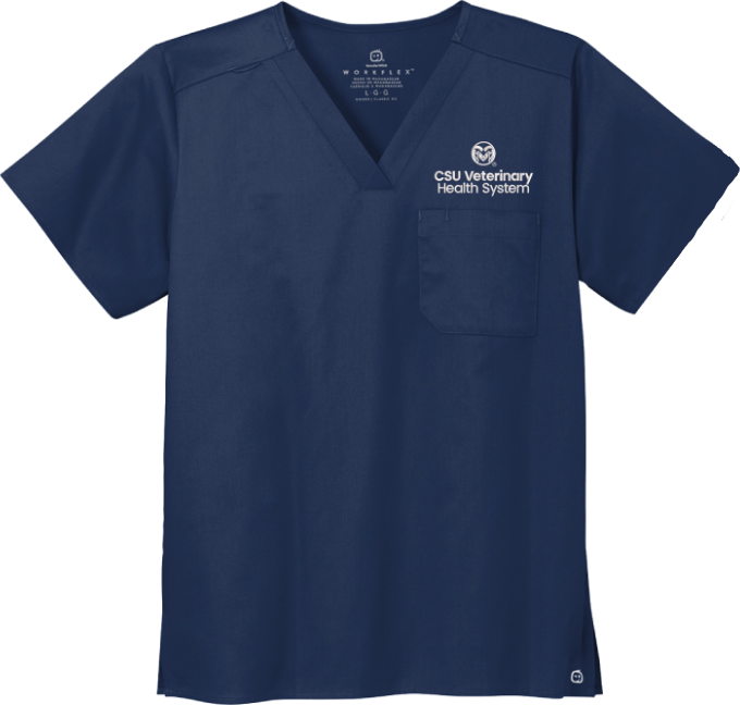 Embroidered Unisex V Neck Smock Scrub Top (New Smock Style)