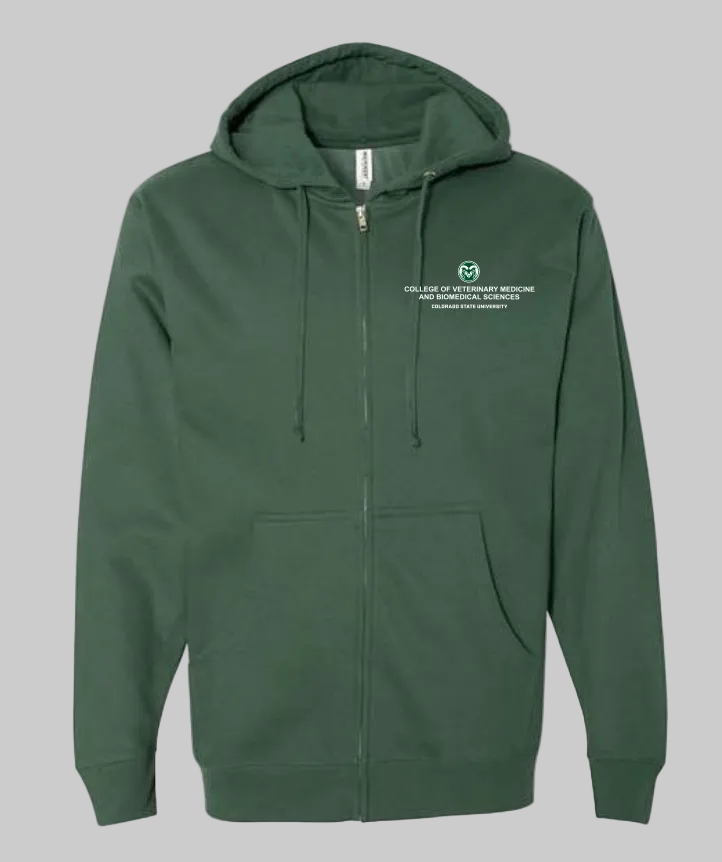 PREORDER NEW Full Zip with Pawprints - DVM Logo