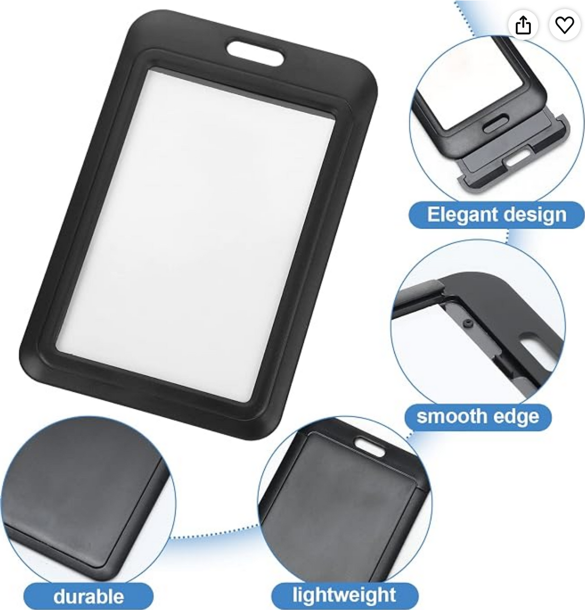 Hard Plastic ID Badge Holder